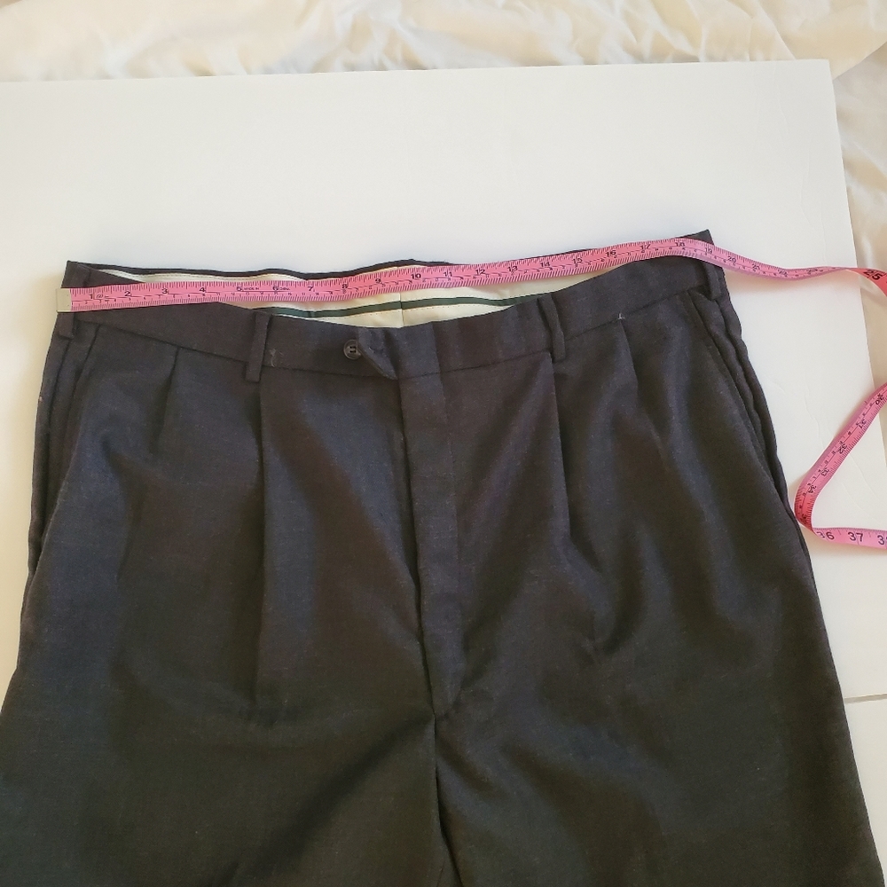 Bill Blass Menswear black/gray formal suit pants - Picture 7 of 14